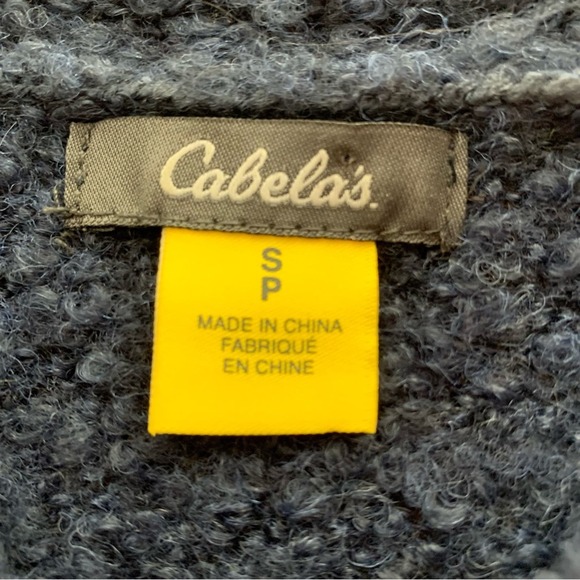 Cabella's V-neck Sweater in Blue Size S - Picture 4 of 7